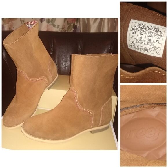 Reef Suede leather boots sz 6 NWOB - Picture 4 of 4